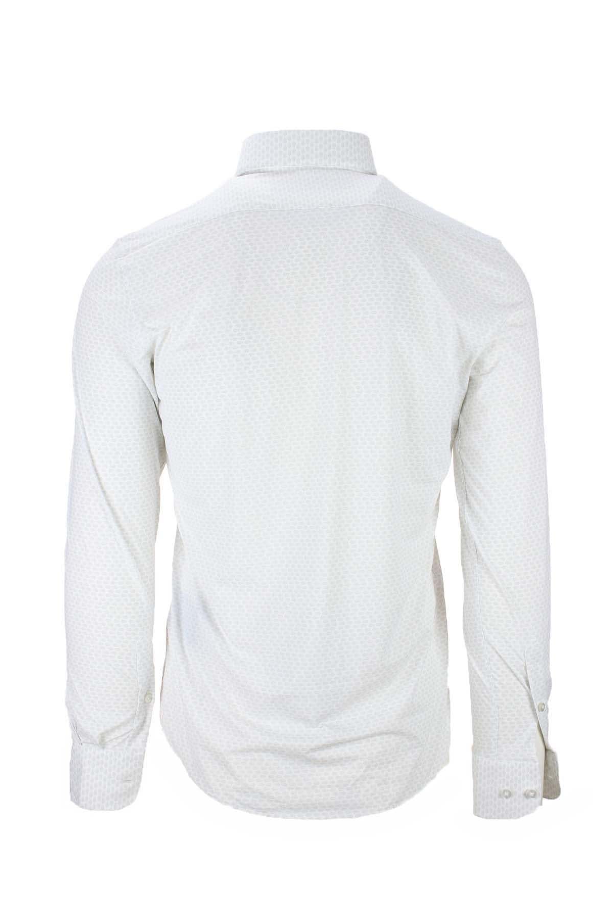 Camicia in tessuto tecnico micro fantasia 