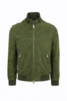 Giubbotto Uomo Sands  in Suede Collo Alto Zip Argento 