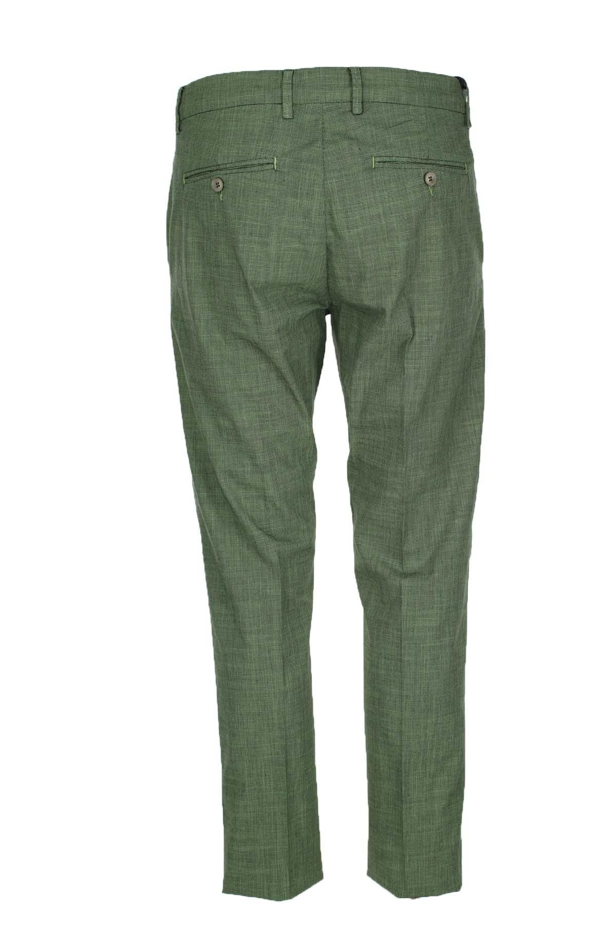 Pantalone chino tasche america in cotone e lino 
