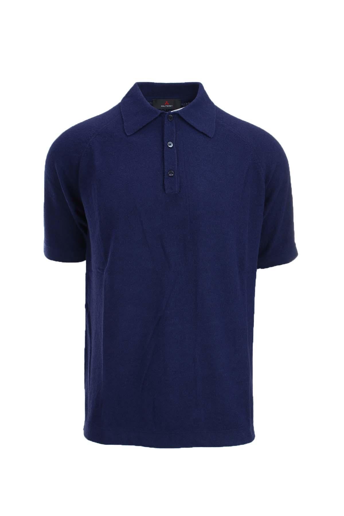 Polo mezza manica effetto spugna Hsin in misto cotone 