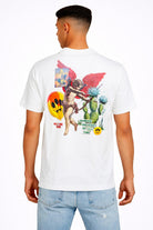 T-Shirt Uomo Lettering Stampa Angelo Retro 