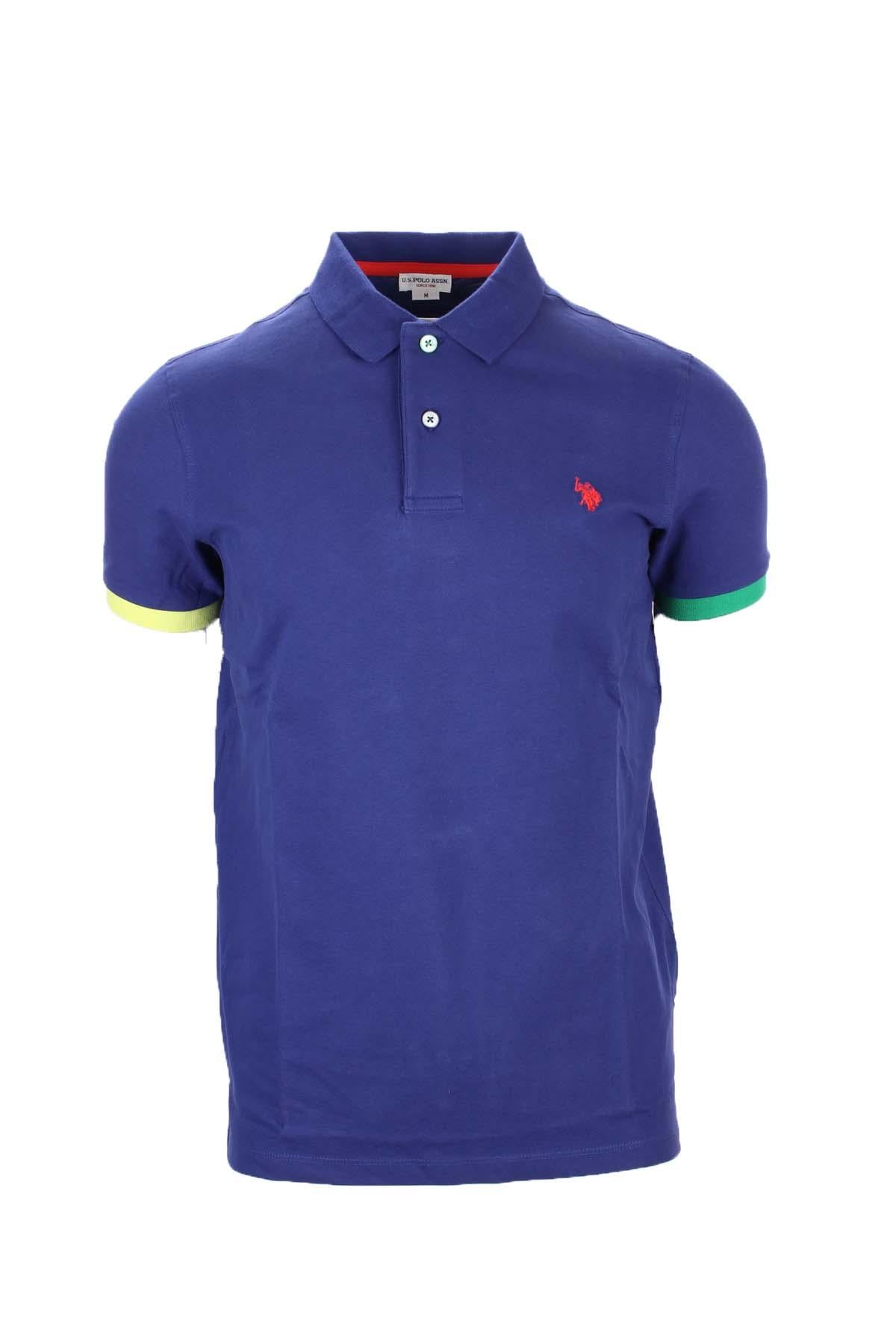 Polo mezza manica con profili in colorati 