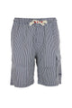 Bermuda in lino a righe con coulisse