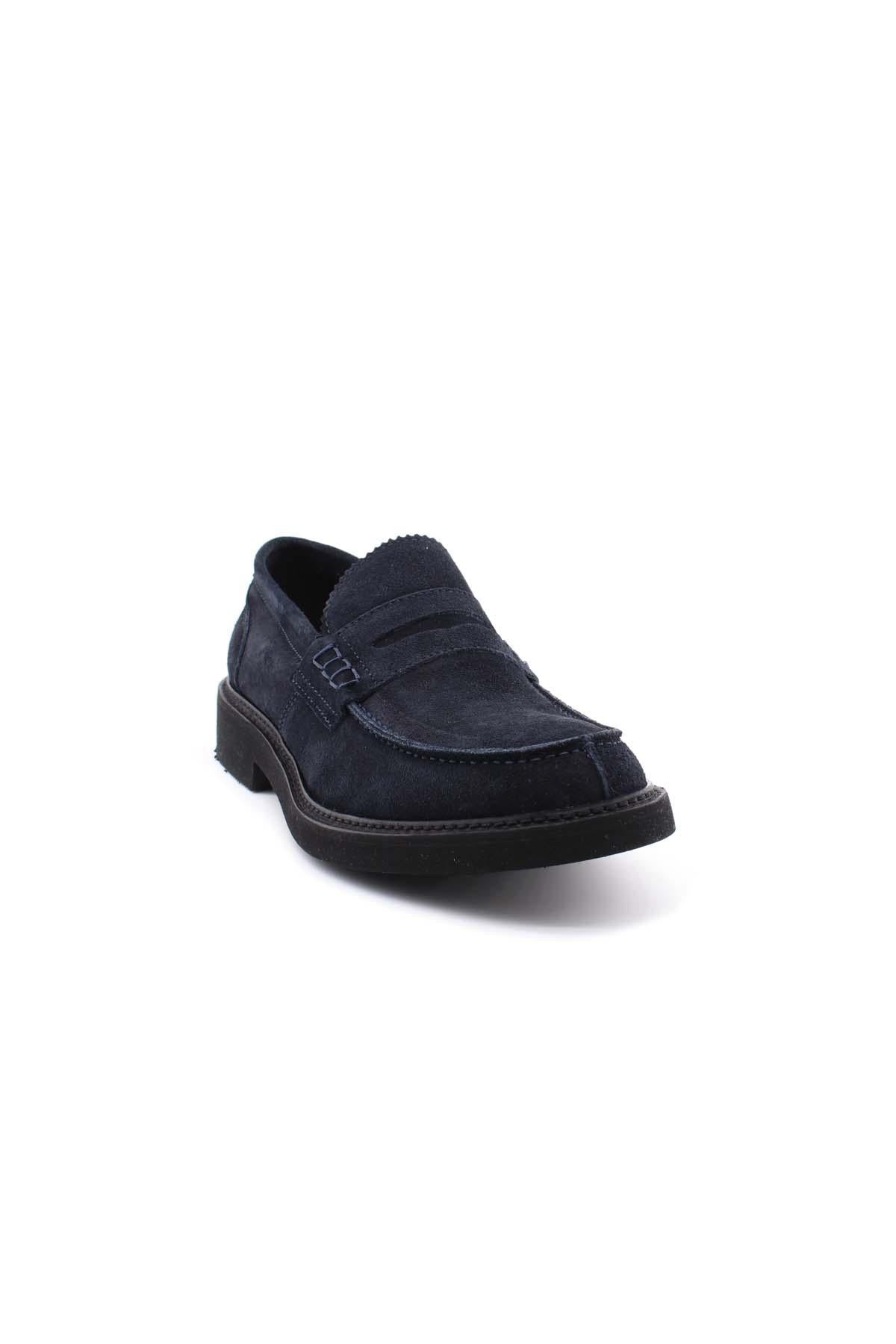 Mocassini in camoscio con suola in gomma 