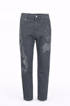 Jeans 5 tasche Uomo con Stampa e Logo 