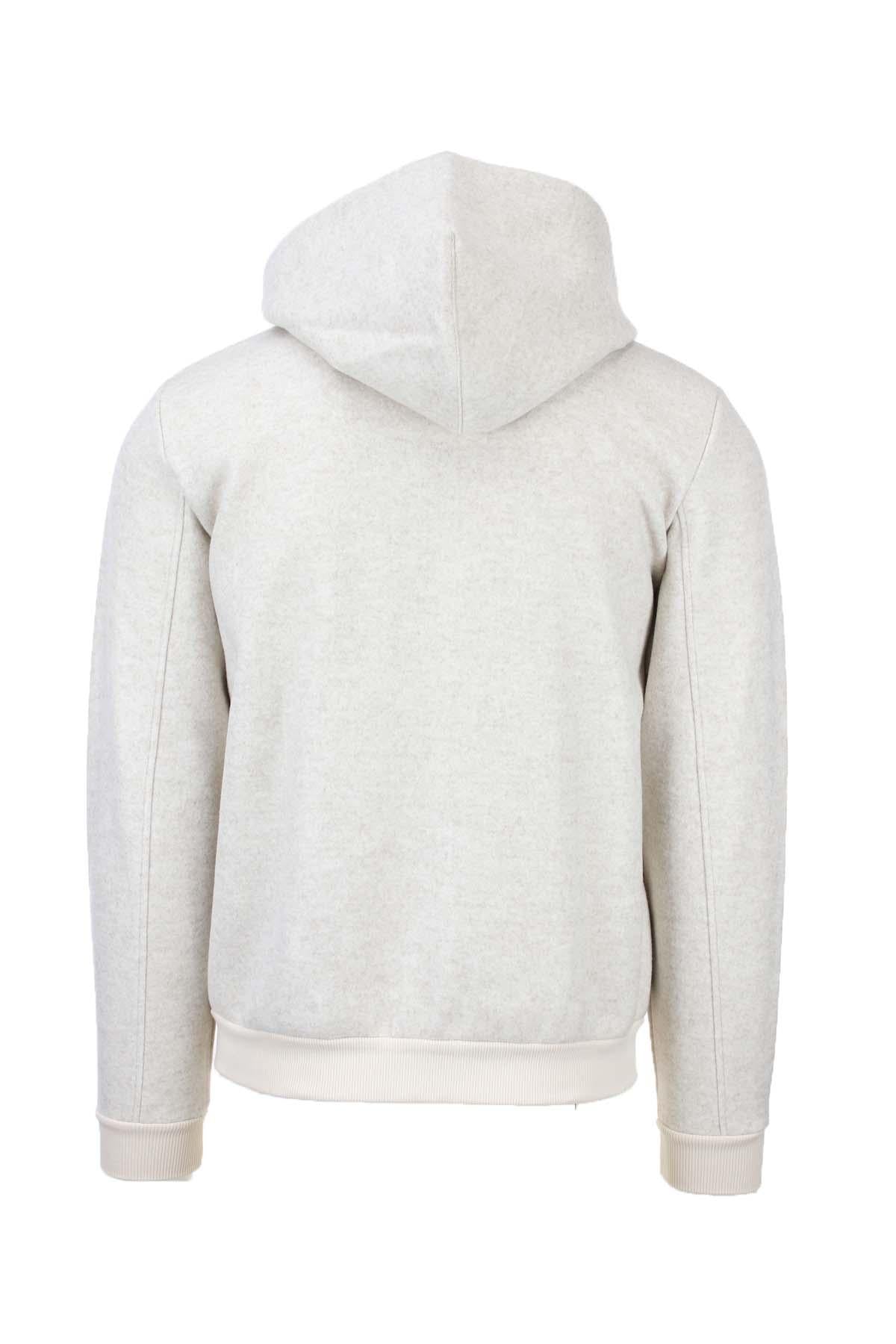 Felpa cardigan zip con cappuccio 