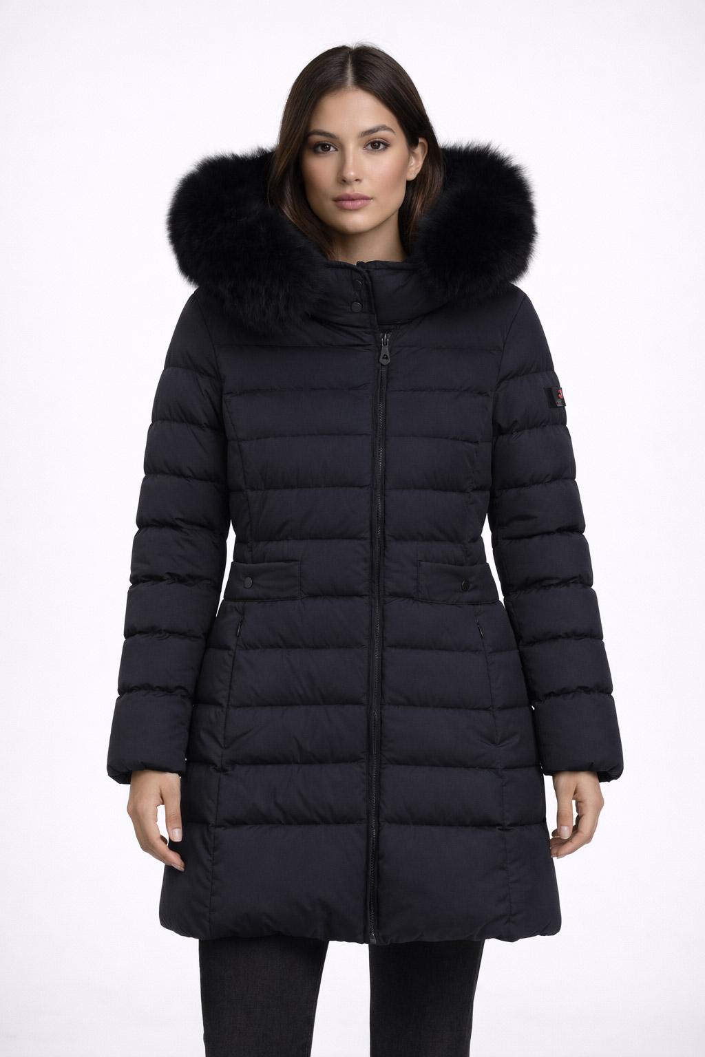 Piumino lungo con pelliccia Seriola04Fur 