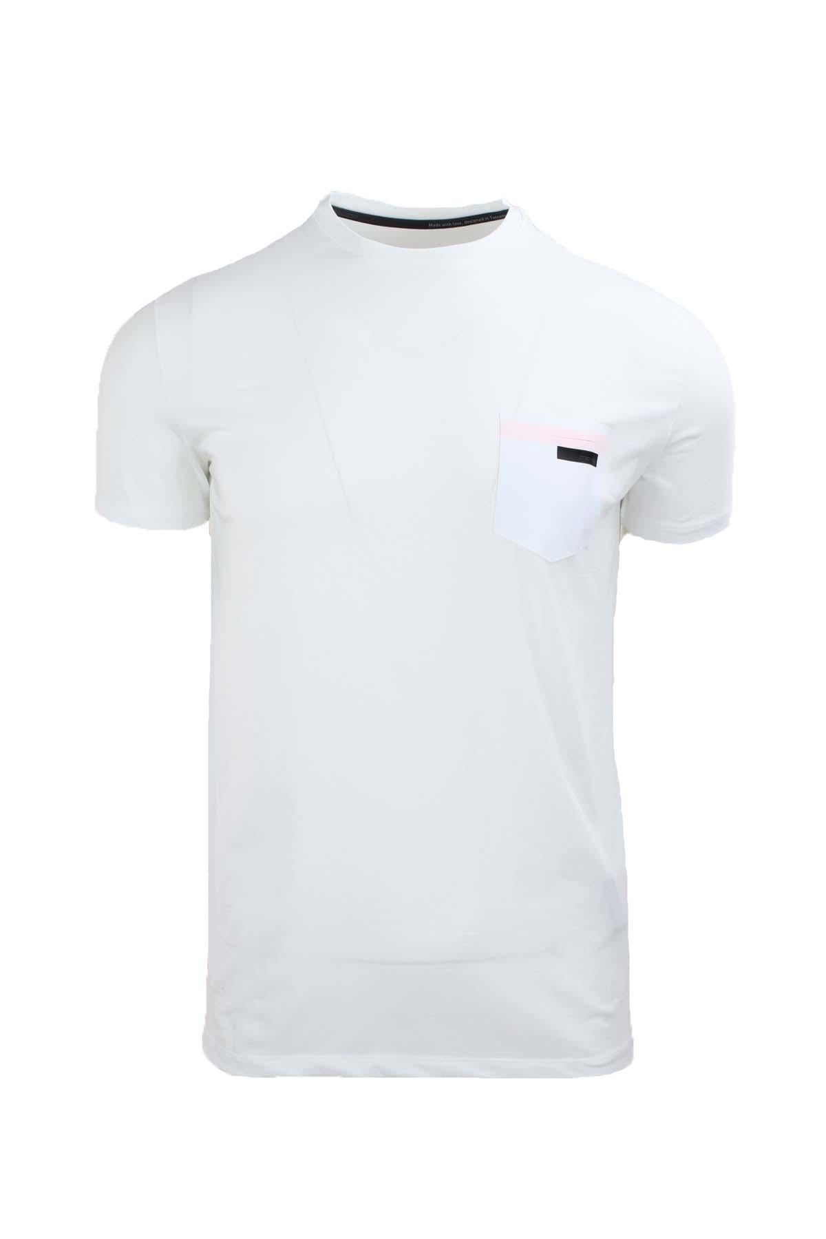 T-shirt in cotone stretch con taschino 