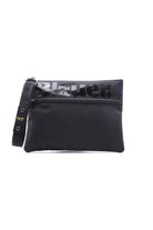 Pochette bustina Uomo Nylon gommato Doppia Zip 
