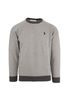 Maglia girocollo in lana bicolore 