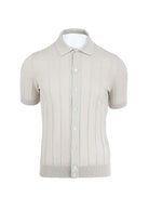 Maglia cardigan con bottoni in filo di cotone 