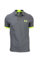 Polo mezza manica con dettagli e logo fluo