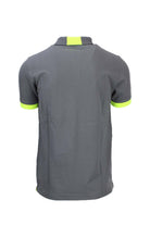 Polo mezza manica con dettagli e logo fluo 