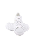 Scarpe Sneaker in pelle con scudetto Buck01 total white 