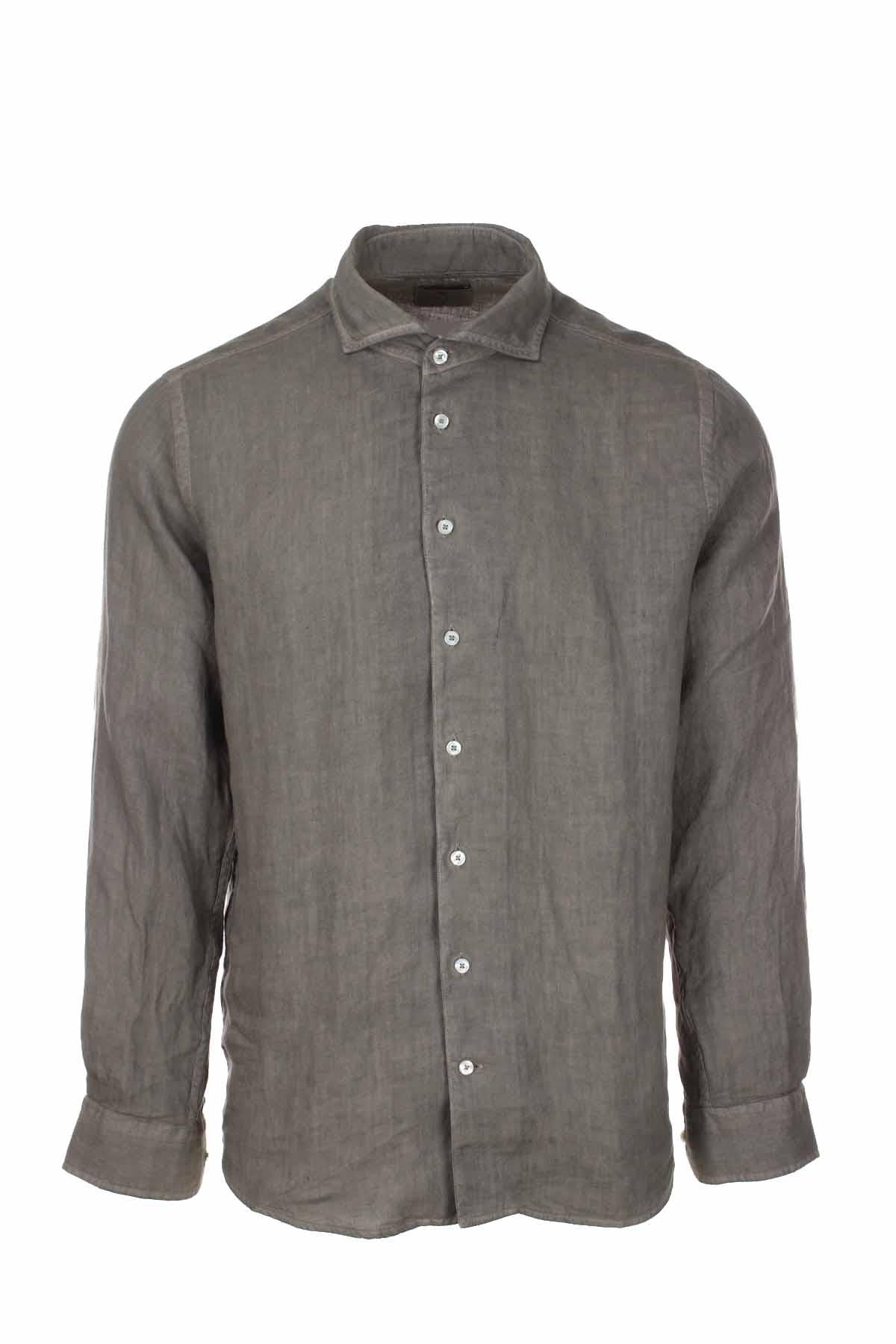 Camicia manica lunga lino lavato 