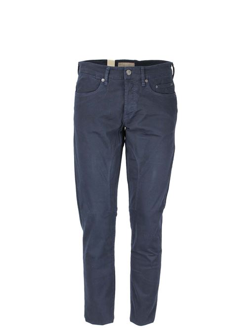 Pantalone 5 tasche cotone microfantasia con toppa Siviglia | Trousers | 21F2S0086681