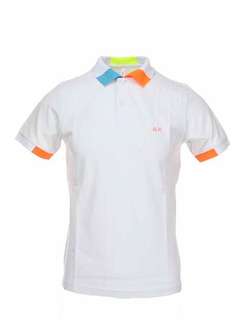 Polo half-sleeved piquet edges fluo SUN68 | Polo Shirt | A30117-01