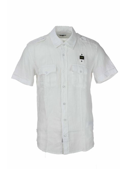Camicia mezza manica lino BLAUER | Camicie | BLUS02222005999100