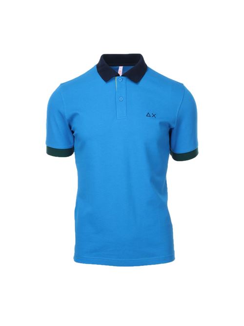 Men's half-sleeve polo shirt contrasting details SUN68 | Polo Shirt | A3311413