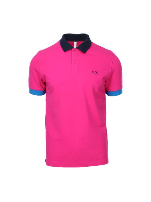 Men's half-sleeve polo shirt contrasting details SUN68 | Polo Shirt | A3311420