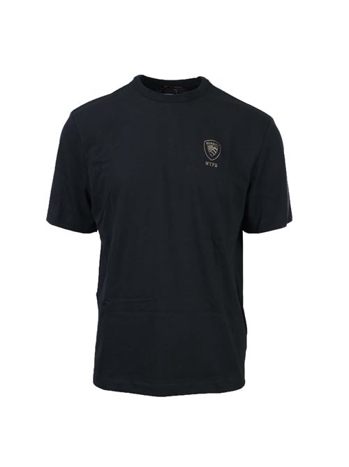 T-shirt mezza manica scudetto Blauer argento NYPD BLAUER | TShirt | BLUH02342006410999