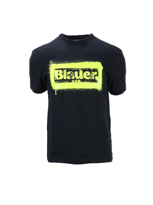 T-Shirt uomo Blauer Logo Acquerello BLAUER | TShirt | BLUH02147004547999