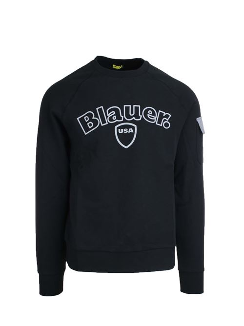 Felpa girocollo clay maxilogo BLAUER | Felpe | BLUF03056007092999
