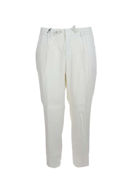 Pantaloni in misto lino con elastico e coulisse BOSS | Pantaloni | PPERIN0733131