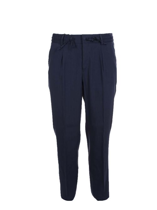 Pantaloni in misto lino con elastico e coulisse BOSS | Pantaloni | PPERIN0733404