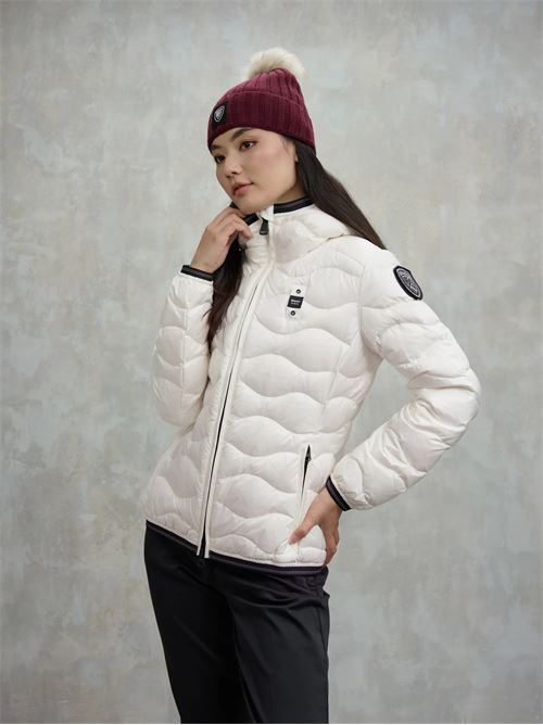 Piumino donna a onde con cappuccio Camelia BLAUER | Giubbotti & Piumini | BLDC03095006047100
