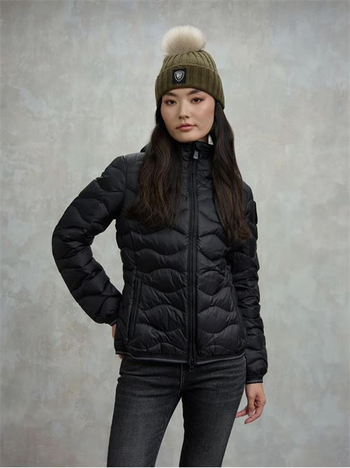Piumino donna a onde con cappuccio Camelia BLAUER | Giubbotti & Piumini | BLDC03095006047999