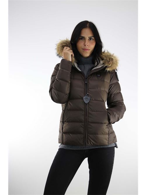 Piumino con cappuccio bordato in pelliccia Arcadia BLAUER | Giubbotti & Piumini | BLDC03099006047365