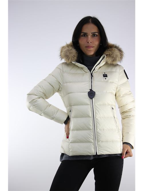 Piumino con cappuccio bordato in pelliccia Arcadia BLAUER | Giubbotti & Piumini | BLDC03099006047907
