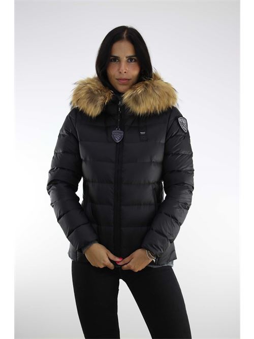 Piumino con cappuccio bordato in pelliccia Arcadia BLAUER | Giubbotti & Piumini | BLDC03099006047999
