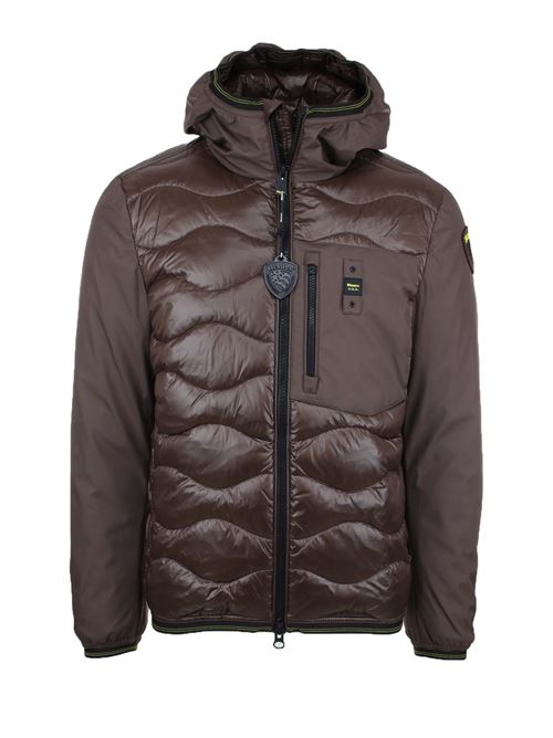 Piumino in nylon e neoprene con tasca ALBERT BLAUER | Giubbotti & Piumini | BLUC08078006355365