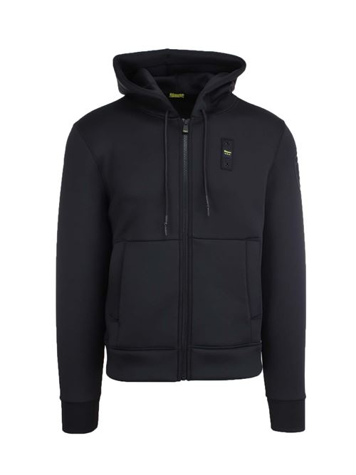 Felpa zip in neoprene con cappuccio COLBY NEOPRENE BLAUER | Felpe | BLUF02093004745999
