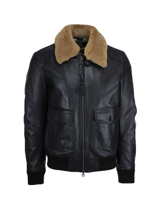 Giubbotto bomber in pelle imbottito CHEITON BLAUER | Giubbotti in Pelle | BLUL01308007010999