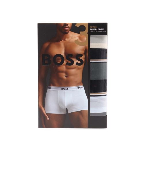 BOXER INTIMO IN COTONE ELASTICIZZATO CONFEZIONE DA TRE BOSS | Intimo | TRUNK3P1684967
