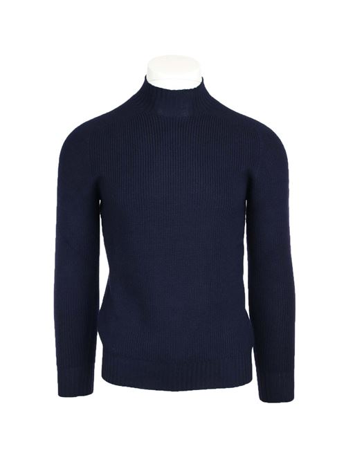 Maglia lupo in lana a coste inglese Gran Sasso | Knitwear | 2411824601598