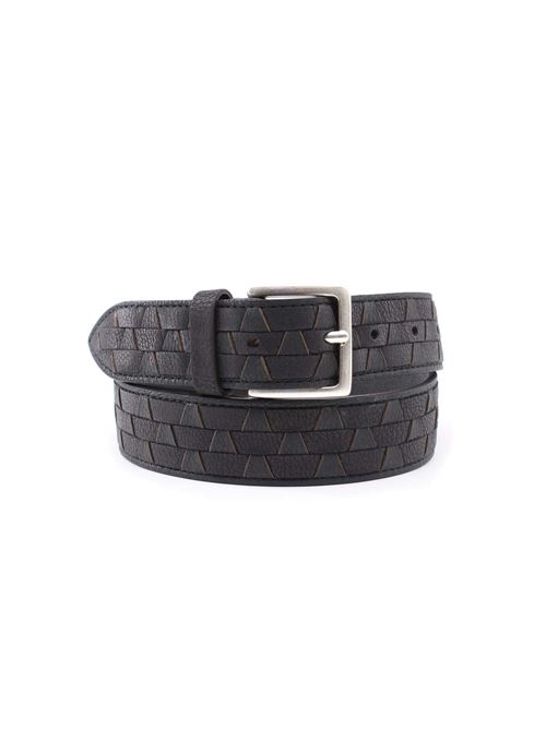Cintura in pelle Intarsi Chevrette Woven ORCIANI | Cinture | U08326CHWNERO