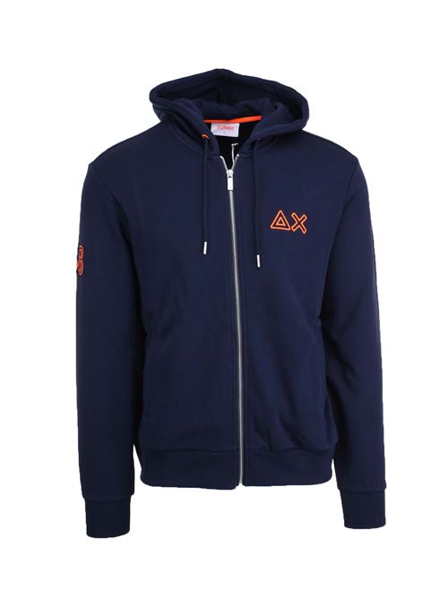 felpa cardigan zip con cappuccio SUN68 | Felpe | F4513107